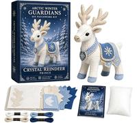 Arctic Winter Guardians DIY Patchwork Kit, Felt Animal Sewing Kit for Beginners, 3D Stuffed Animals Mythical Creature, Pre-Cut Handmade Craft Kit for Home Decor & Creative Gift (H)