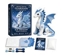 Arctic Winter Guardians DIY Patchwork Kit, Felt Animal Sewing Kit for Beginners, 3D Stuffed Animals Mythical Creature, Pre-Cut Handmade Craft Kit for Home Decor & Creative Gift (#E)