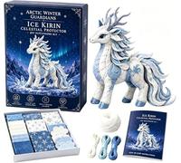 Arctic Winter Guardians DIY Patchwork Kit, Felt Animal Sewing Kit for Beginners, 3D Stuffed Animals Mythical Creature, Pre-Cut Handmade Craft Kit for Home Decor & Creative Gift (D)