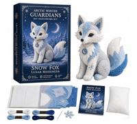 Arctic Winter Guardians DIY Patchwork Kit, Felt Animal Sewing Kit for Beginners, Pre Cut 3D Mythical Creature Plush Craft, Handmade Winter Decor Gift with Felt Pieces (G)