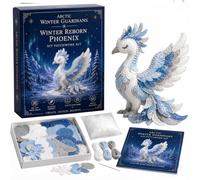 Arctic Winter Guardians DIY Patchwork Kit, Felt Animal Sewing Kit for Beginners, Pre Cut 3D Mythical Creature Plush Craft, Handmade Winter Decor Gift with Felt Pieces (D)