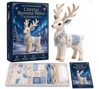 Arctic Winter Guardians DIY Patchwork Kit, Felt Animal Sewing Kit for Beginners, Pre Cut 3D Mythical Creature Plush Craft, Handmade Winter Decor Gift with Felt Pieces (C)