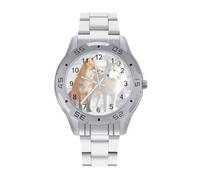 Arctic Wolf and Fox Business Men's Wrist Watches | Stainless Steel Strap Watch Casual Wrists Accessories Boyfriend Father Gift