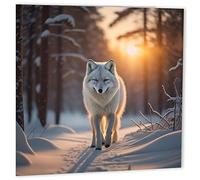 Arctic Wolf Greeting Card Snow Wolves Birthday Card 147mm x 147mm