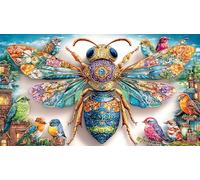 Arctic wolf howling moon 1000 Piece Puzzle - Recycled Paper Jigsaw for Adults Kids Educational Challenge 38x26/1000pcs