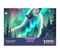 Arctic Wolf Howling Non Toxic Cardboard Material Ideal Hobby for Reducing Pressure, Enjoying Quiet Time And Weekend Entertainment 70x50cm/1000pcs