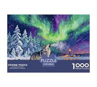 Arctic Wolf Jigsaw Puzzle Waterproof 1000 Piece Puzzles for Adults Fun Challenging Games