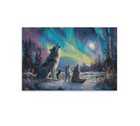 Arctic Wolf Pack,1000-piece DIY landscape puzzle,Children's and Adults' Jigsaw Puzzle Creative Toys,50x70cm