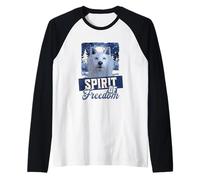 Arctic Wolf Spirit of Freedom Raglan Baseball Tee