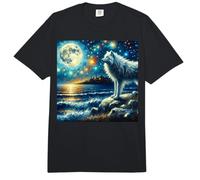 Arctic Wolf Starry Night Arctic Wolf Comfort Colors Adult Heavyweight T-Shirt