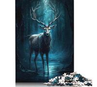 Arctic Wolf Starry Night Puzzles 1000 Pieces Wood Puzzle Jigsaws for Adults Family Fun Jigsaws Puzzles 1000pcs (75x50cm)