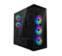 Arctic Xtender ARGB Tempered Glass w/ Vertical GPU Mount Mid Tower PC Case - Black