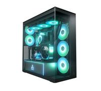 ARCTIC Xtender with Vertical GPU Mount (Mirror Black) - PC Case, Mirrored Panorama Glass, 2 x 420 mm Radiator Support, 5- A-RGB Fans pre-mounted - Black