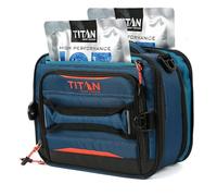 Arctic Zone Titan Deep Freeze Fridge Cold Expandable Insulated Horizontal Lunch Pack with 2X 250g High Performance Ice Walls, Blue