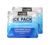 Arctic Zone Titan Deep Freeze High Performance Ice Pack for Lunch Box or Cooler, Set of 2 - 600 grams each, (5-88600-00-1E)