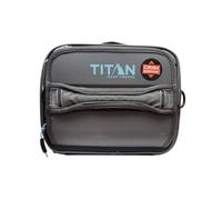 Arctic Zone Titan Fridge Cold Crush Resistant Expandable Lunch Bag - With Reusable Gel Ice Packs Plus Food Container Set - Gray and Blue