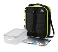 Arctic Zone Ultimate Upright Expandable Lunch Pack, Dual Compartment Insulated - Black
