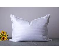 ArcticNorthDown Hotel Collection Bed Pillows for Sleeping One Pillow Goose Down Feather Filling for Back, Stomach or Side Sleepers Stripe White Standard Size