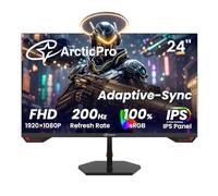 ArcticPro 24" Gaming Monitor, 180Hz, FHD 1080p, IPS Panel, 1ms Response Time, Adaptive Sync, PC Computer Monitor, Frameless, Ultra Slim, 100% sRGB