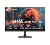 ArcticPro 24 Inch Computer Monitor, FHD 1080p, 144Hz Gaming & Office Monitor, IPS, Adaptive Sync, 110% sRGB, 1ms, 3-Sided Frameless, Ultra Slim, VESA Mount
