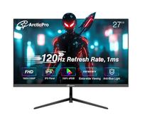 ArcticPro 27" 120Hz Display, FHD 1080p, Computer Monitor, IPS, 99% sRGB, Adaptive Sync, 1ms Response Time, 3-Sided Frameless, Ultra Slim, VESA Mount, Anti-Blue Light Design