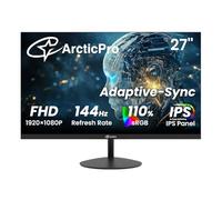 ArcticPro 27 Inch Computer Monitor, FHD 1080p, 144Hz Gaming & Office Monitor, IPS, Adaptive Sync, 110% sRGB, 1ms, 3-Sided Frameless, Ultra Slim, VESA Mount
