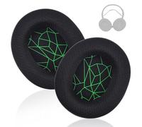 Arctis 9/7/5/3 Earpads Replacement Fabric Soft Ear Pads Cushions Compatible with SteelSeries Arctis 1/3/5/Arctis 7/7+/7P/7P+/7X/7X+/9/9X/Pro/Prime Gaming Headset Headphones (Black&Green)