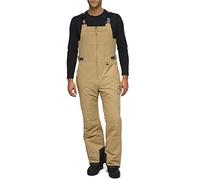ARCTIX Mens Avalanche Athletic Fit Insulated Bib Overalls, Khaki, Medium/32 Inseam