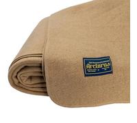 Arcturus Bighorn 100% Virgin Wool Blanket | Heirloom-Quality Wool Bedding for Home & Cabin | Warm, Thick & Durable (King Size, Flax)