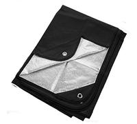 Arcturus Heavy Duty Survival Blanket - Insulated Thermal Reflective Tarp - 60" x 82". All-Weather, Reusable Emergency Blanket for Car or Camping (Black)