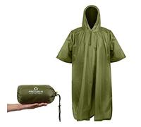 Arcturus Lightweight Rain And Wet Weather Multi-Purpose Ripstop Nylon Poncho/TarpGround Cloth Olive