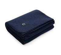 Arcturus Tahoe Wool Bed Blanket | Soft, Breathable Wool Blanket for Year-Round Comfort - King Size (90"x 108") | Thick, Washable & Warm (Navy Blue)