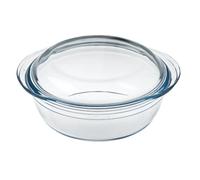 O'Cuisine Transparent Glass Round Casserole High Resistance with Lid New