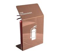 ARCVOX Fire Extinguisher Cabinet Stainless Steel, Lobby Fire Extinguisher Case, Fire Extinguisher Sign for Commercial/Home, Fire Safety Device Decoration (Color : Rose gold-white paint)