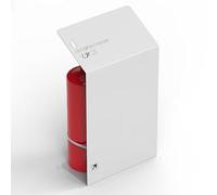 ARCVOX Fire Extinguisher Decoration Cabinet, Floor Standing Fire Extinguisher Holder, Fire Extinguisher Mounting Bracket, Extinguisher Case Black/White (Color : White, Size : Size L)