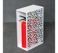 ARCVOX Fire Extinguisher Decoration Cabinet, Hollow Out Pattern Extinguisher Box, Hold 2 Fire Extinguisher Case, Shopping Malls, Halls, Hotels, Markets (Color : White, Size : Large)