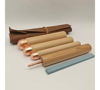 ARCVOX Obsidian Crafting Flint Knapping Tool, Dragon Crystal Stone Age Toolkit, Flint Napping Tools for Both Pros and Beginners, including 1 Pressure Flaker and 3 Copper Boppers