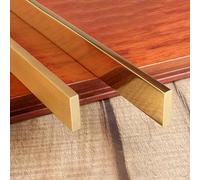 ARCVOX Wood to Tile Flooring Transition Strips, Brass Edging Trim Bars, Polished/Brushed Threshold Transition, Heavy Duty Brass Flooring (Color: Polished, Size: 5x20mm)