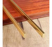 ARCVOX Wood to Tile Flooring Transition Strips, Brass Edging Trim Bars, Polished/Brushed Threshold Transition, Heavy Duty Brass Flooring Strip (Color: Brushed, Size: 5x10mm)