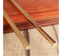 ARCVOX Wood to Tile Flooring Transition Strips, Brass Edging Trim Bars, Polished/Brushed Threshold Transition, Heavy Duty Brass Flooring (Color: Polished, Size: 5x5mm)