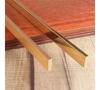 ARCVOX Wood to Tile Flooring Transition Strips, Brass Edging Trim Bars, Polished/Brushed Threshold Transition, Heavy Duty Brass Flooring (Color: Brushed, Size: 5x15mm)