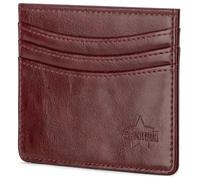 ARCWOR Slim Wallet Minimalist Front Pocket RFID Blocking Men and Women Leather Wallets, Wine-Vintage, Horizontal