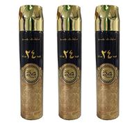 Ard Al Zaafaran Room Spray Air Fresheners Oud/Musk/Woody/Rose Scent Perfume for Home/Car/Office Pack of 3Pcs of 300ml Sprays from UAE (Oud 24 Hours)
