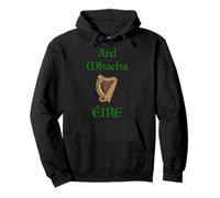 Ard Mhacha Co. Armagh as Gaeilge Gaelic Irish Celtic Harp Pullover Hoodie