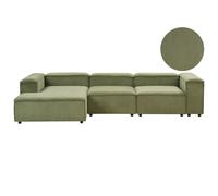 ARDAL 4 Seater Modular Corner Sofa Right Hand Green Corduroy