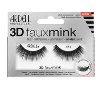 Ardell 3D Faux Mink 854 False Eyelashes, Multi-Dimensional Fake Lashes for Feathery Look, Full Volume & Medium Length, Fake Eyelashes with Invisiband, Lightweight & Comfortable, 1 Pair of Strip Lashes