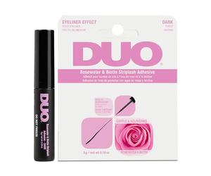 Ardell DUO QUICK-SET Striplash Adhesive in Dark Tone - Biotin & Rosewater-Infused False Eyelashes Glue, Precision Fake Lashes Applicator, Water-Resistant & Long-Lasting - Makeup Gifts for Women