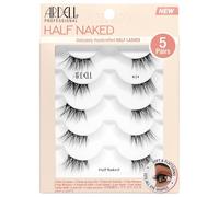 Ardell Half Naked 434 False Eyelashes, Natural Cat Eye False Lashes, Light Volume & Lift, Winged Silhouette, Soft & Lightweight, Pre-Cut Eyelash Strip for Outer Corner Lift, 5 Pairs of Half Lashes