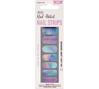 Ardell Nail Addict Nail Strips - Sugar Plum, Easy to Apply Nail Wraps, Long-Lasting Nail Stickers, No LED Lamp Needed with File and Wood Stick, Nail K