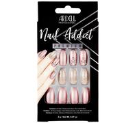 Ardell Nail Addict Premium Artificial Nail Set Metallic Lilac Pearl 24-Pc Medium Almond-Shape DIY Press-On Nails Quick and Easy To Apply with